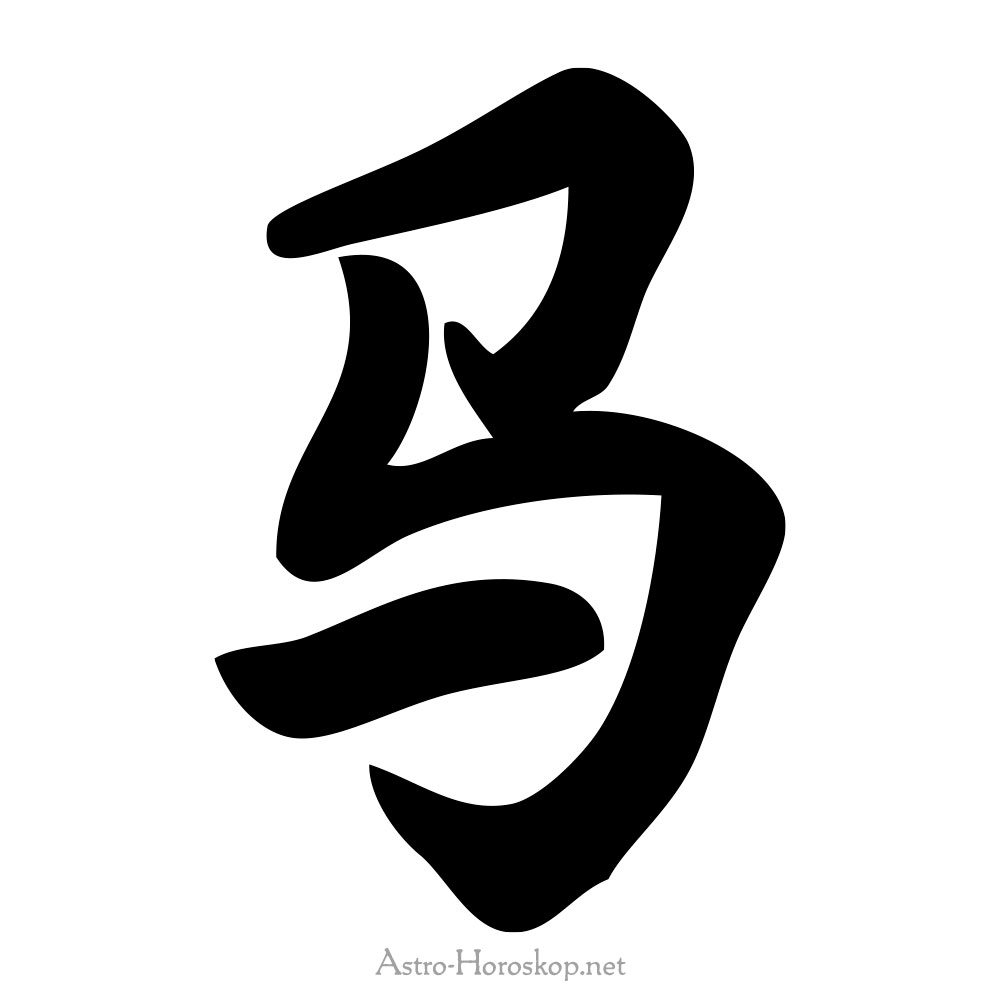 Chinesische Tierkreiszeichen Pferd - Wu