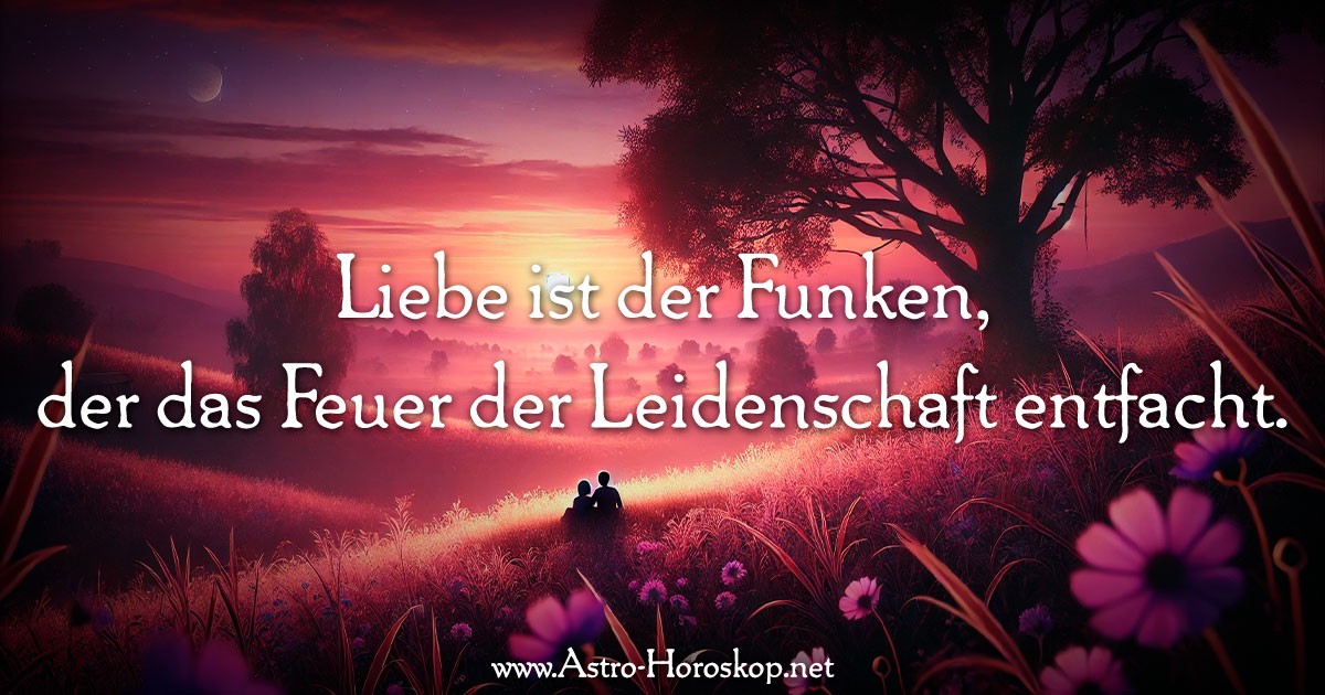 Liebe ist der Funken, der das Feuer der Leidenschaft entfacht.